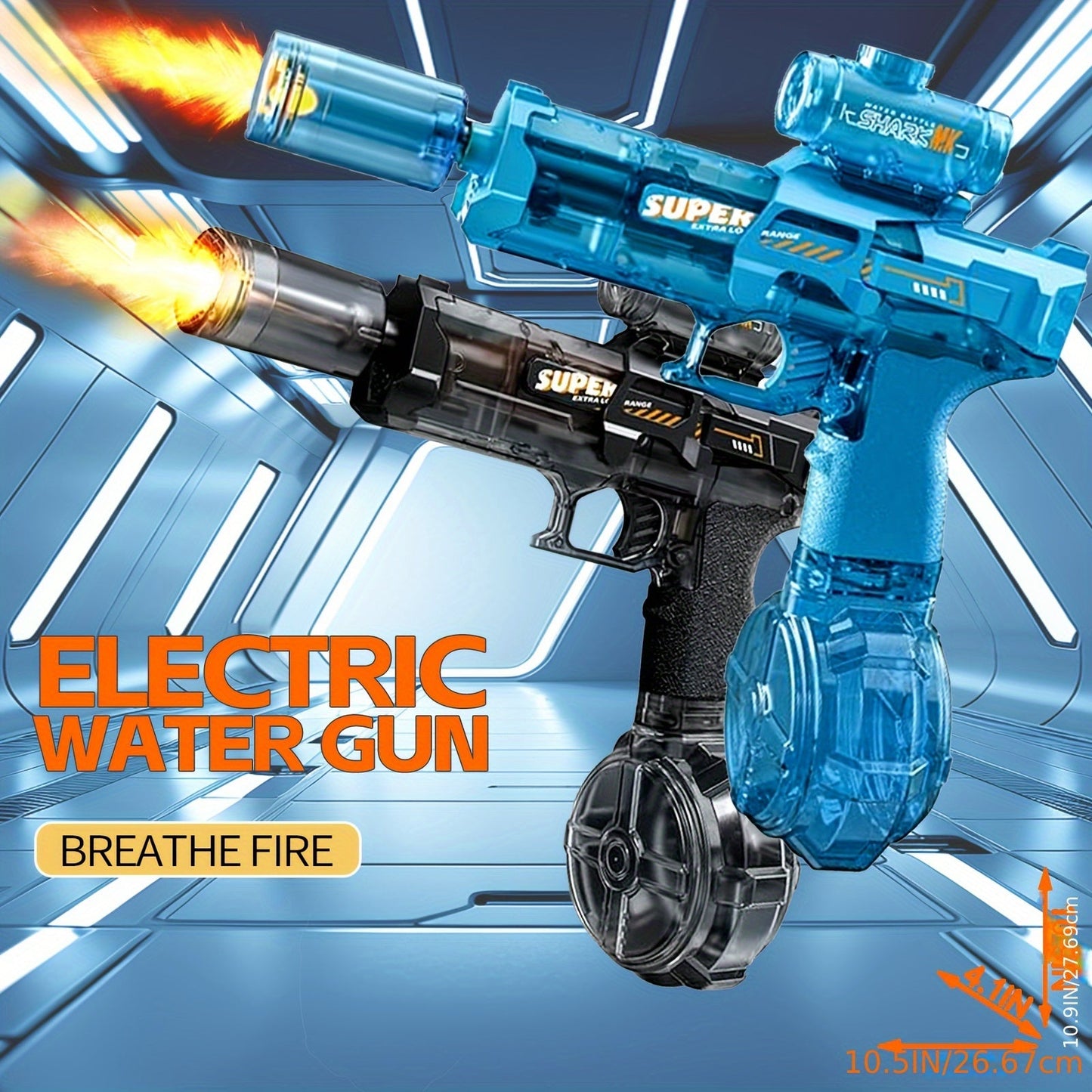 Electric Water Gun, Automatic Water Spray Gun, Water Toy Gun, Rechargeable Water Gun, Kids Water Gun, Adult Water Gun, USB Charging Water Gun, Beach Battle Toy, Pistol Toy, Beach Toy