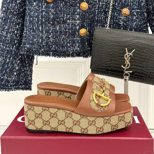 GG Thick-soled slippers with horse bit buckles 0725102402