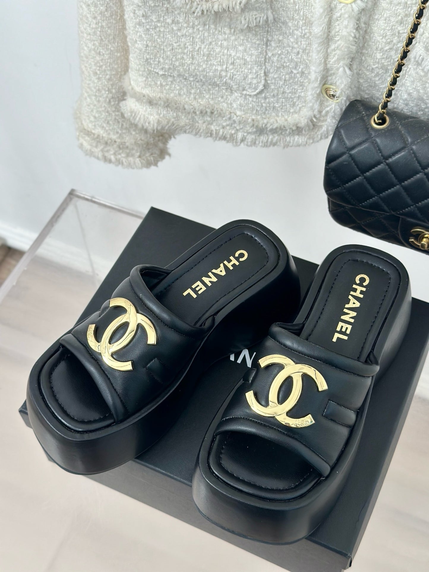 CNL Women Leather Platform Sandal 0724062801