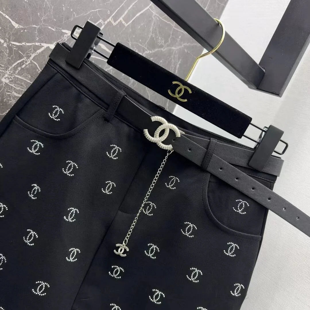 New Entry Light Luxury Spice Girl Full Hot Diamond Skirt 1024040130