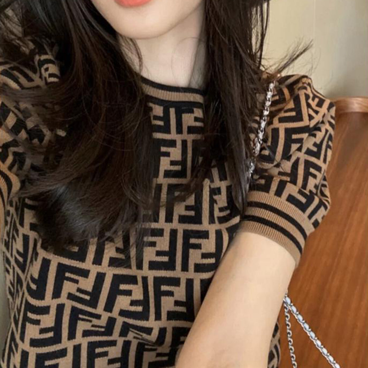 Loose and versatile knit shirt PD10041104