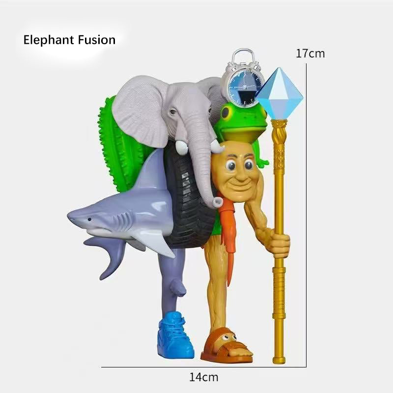 Shan Hai Jing tungtungsahur wooden stick mannequin ornament