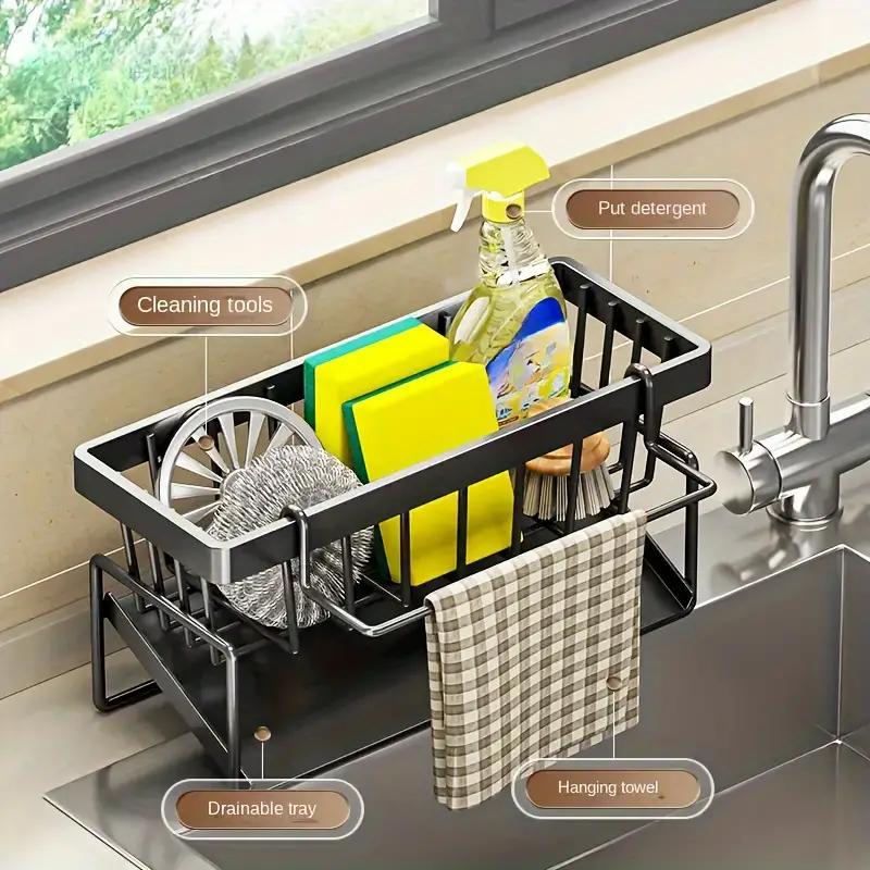 🛒Stainless Steel Kitchen Sink Storage Rack
