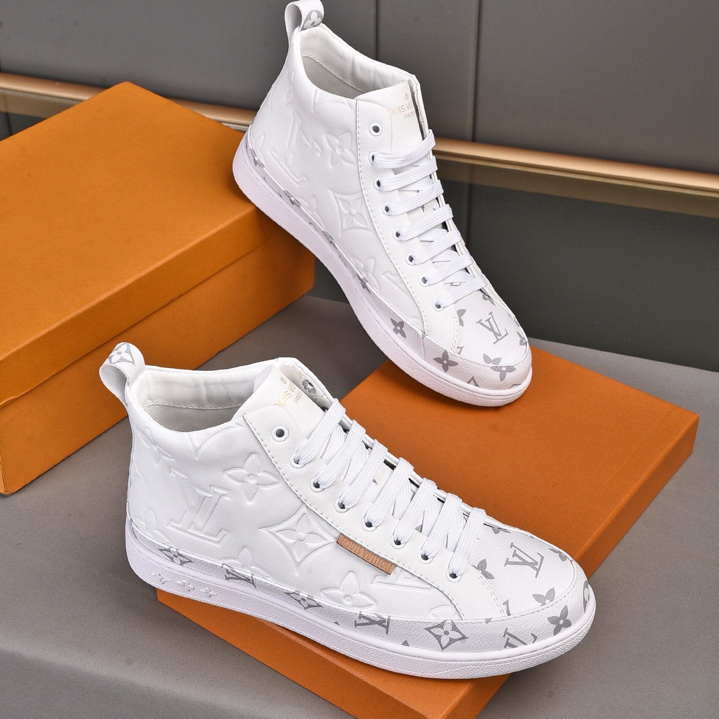 Leisure Pattern Two Tone Trendy High-top Shoes