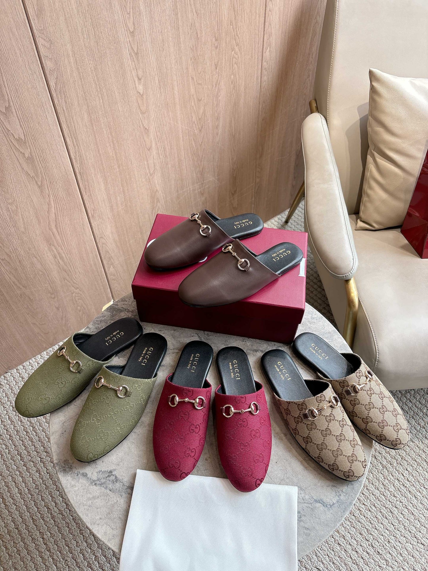 GG horse bit buckle slippers 0725101406