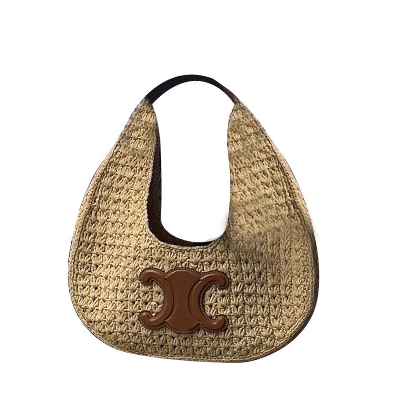 New Fashion Joker Stitching Straw Woven Bag 1024041835