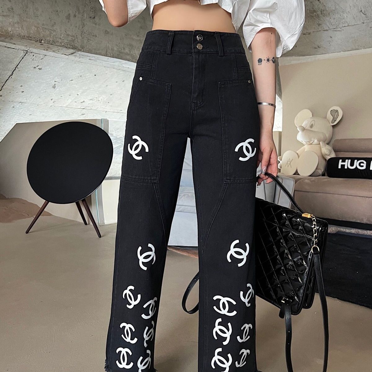 Fashion commuting straight leg jeans PD10062128