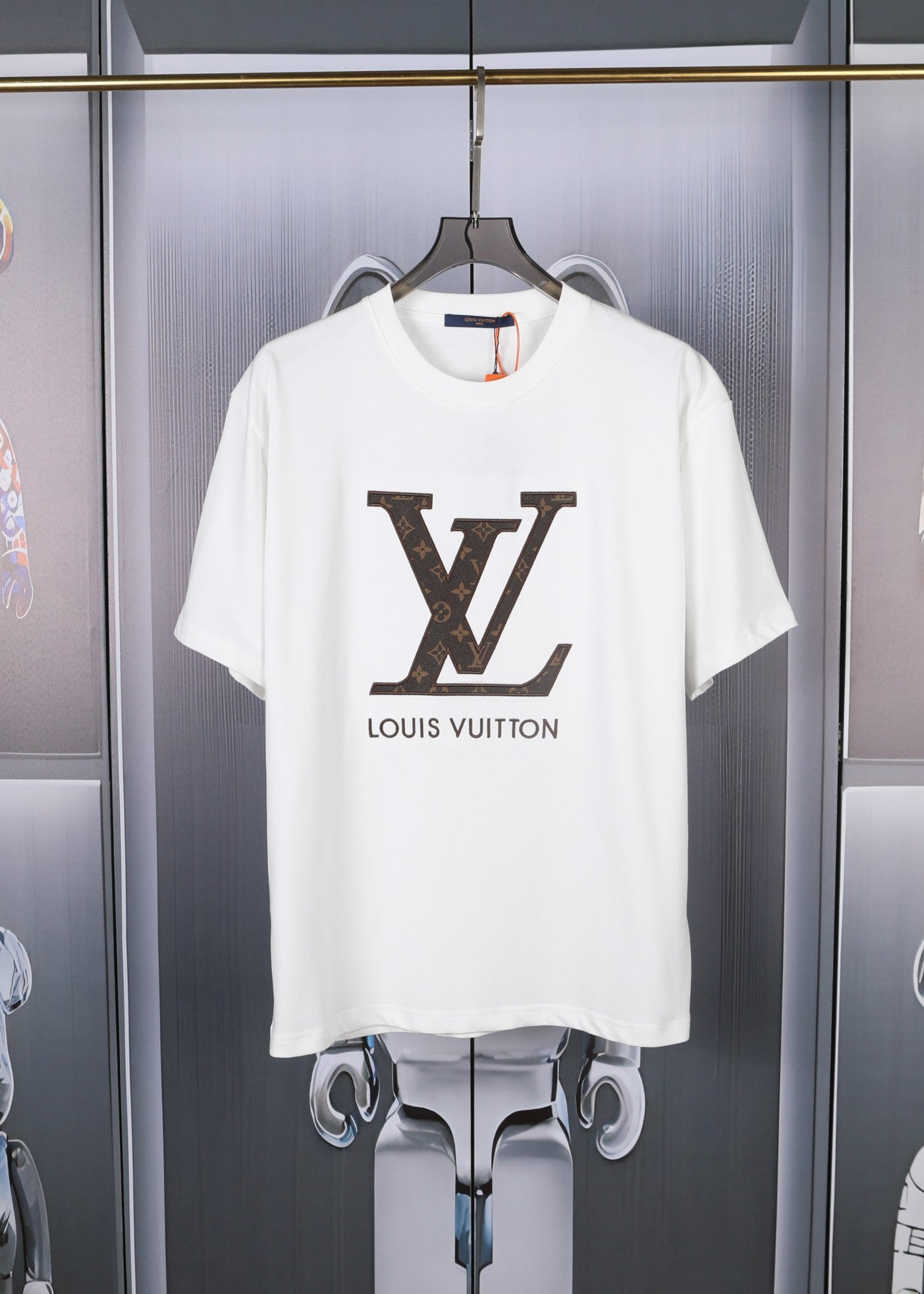 V heavy double yarn 280g printed short sleeves 0724031306