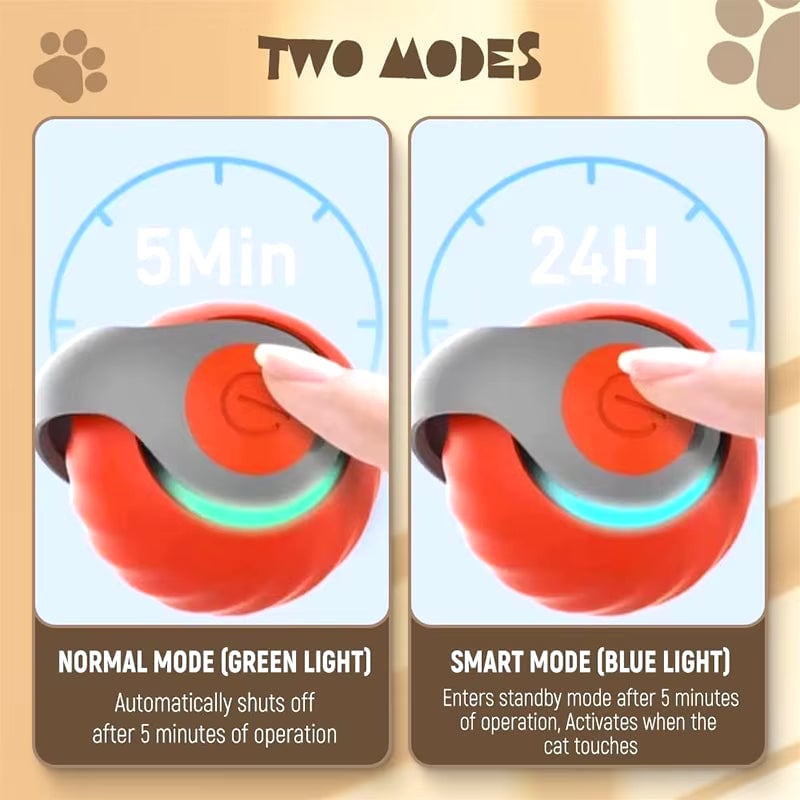 🐾Interactive Electric Rolling Ball with Teasing Tail – Smart Cat Toy for Indoor & Outdoor Fun 🎉🐱
