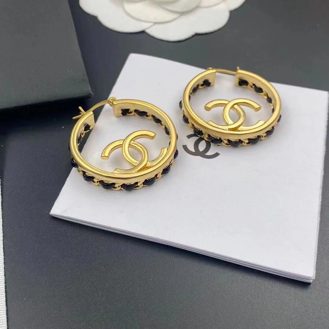 Fashion Braided Earrings All-match High Earrings 1024042903