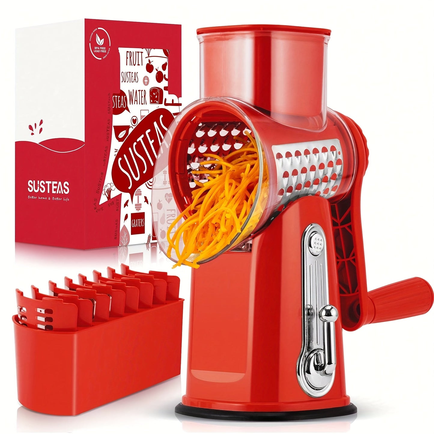 Hand-held Rotary Cheese Grinder|Vegetable Chopper, Non-Electric Tool