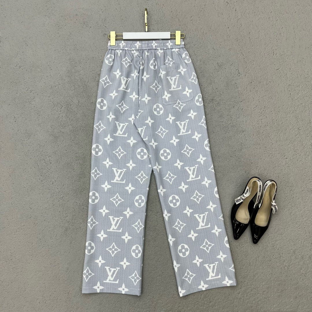 print wide-leg pants