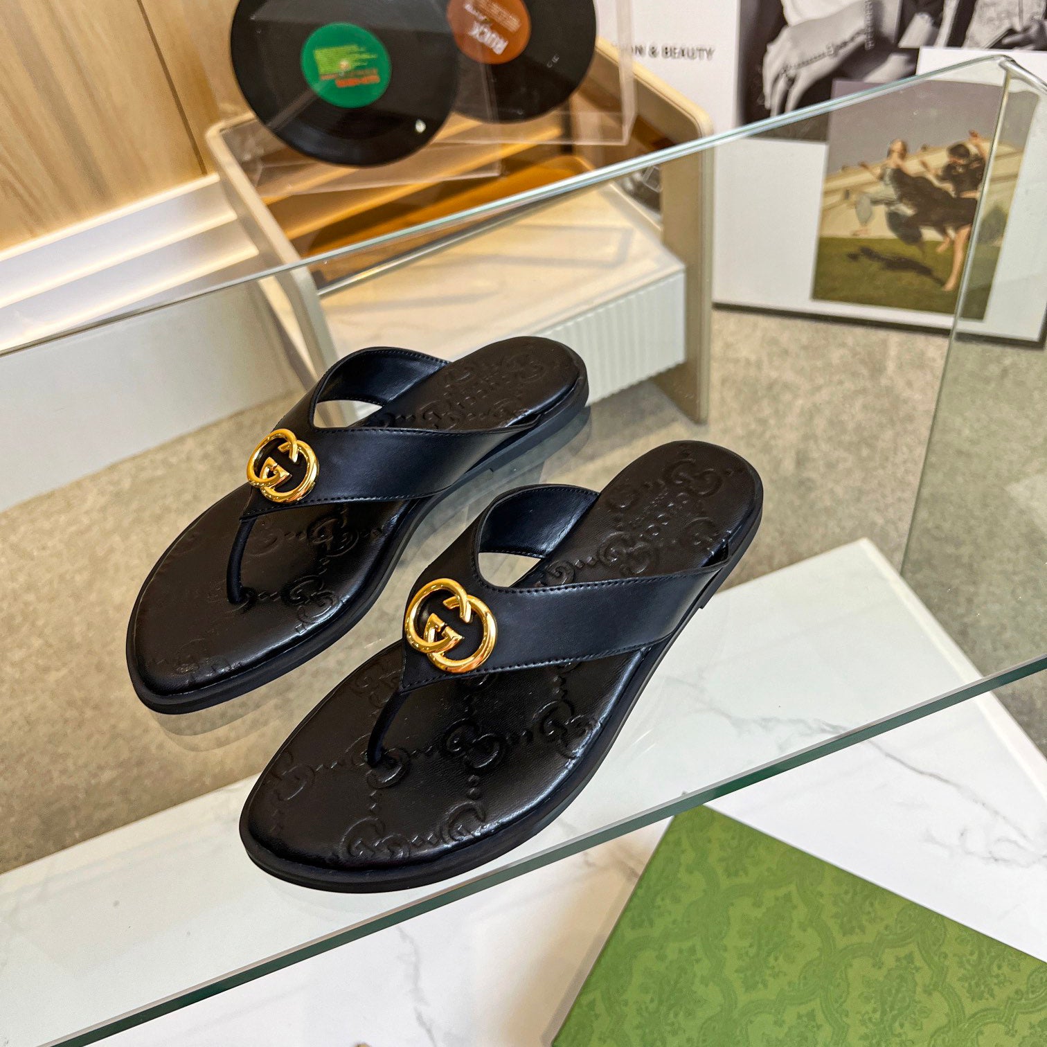 print couple flip flops 03081