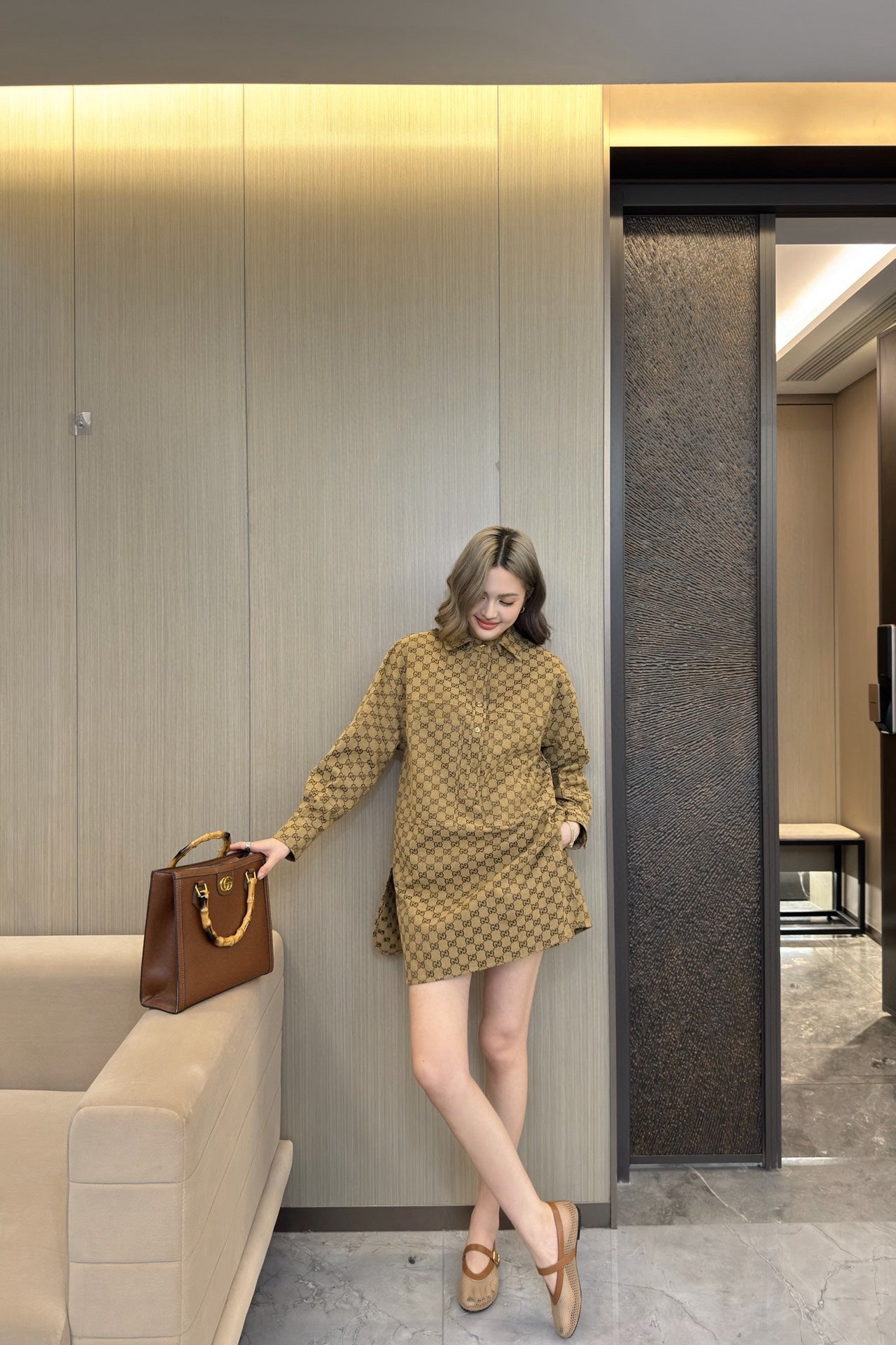 GG Fashion printed stand-up collar 0725062013