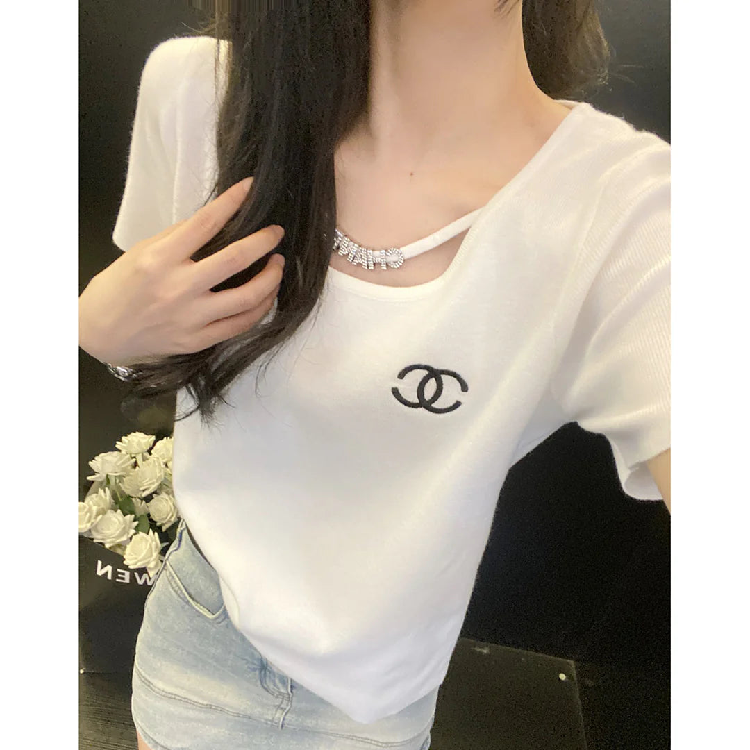 New Fashion Versatile Knitted Short Sleeves 1024040321