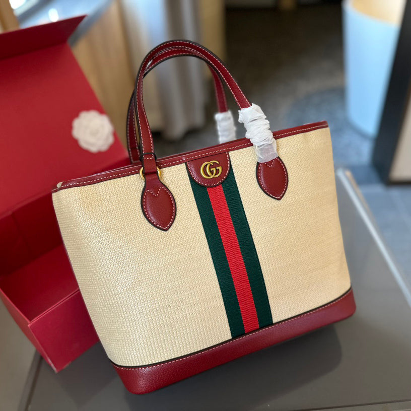 G fashion straw tote bag 0724041131