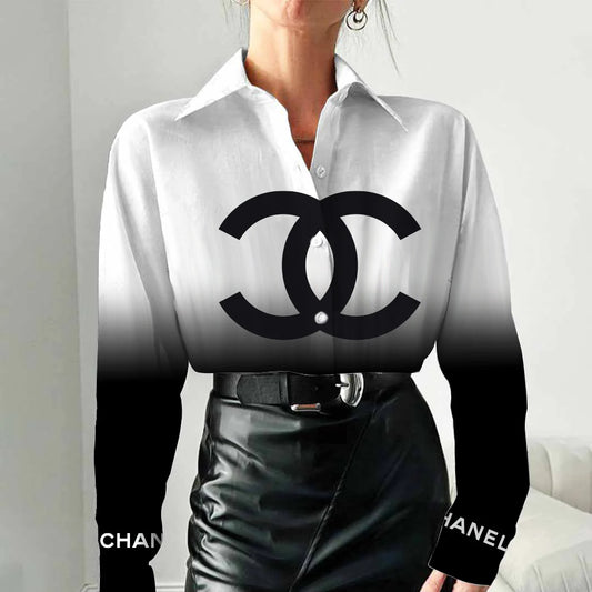 High quality fashion versatile printed long sleeve shirt 3D1024051609