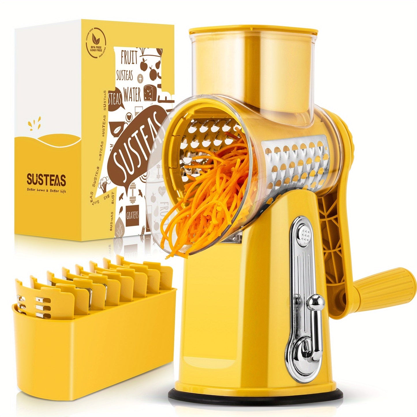Hand-held Rotary Cheese Grinder|Vegetable Chopper, Non-Electric Tool