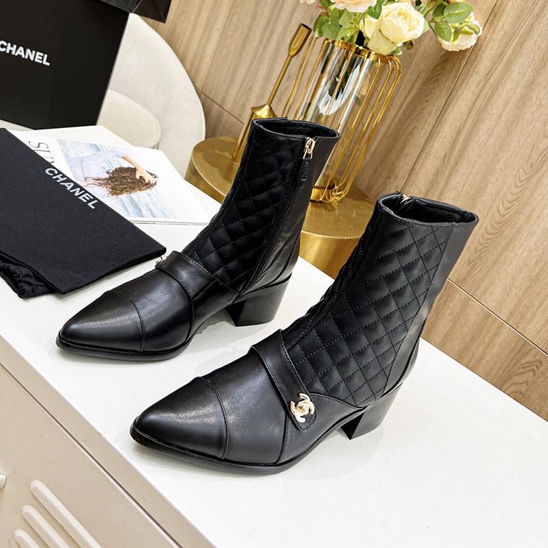 New Fashion Classic Lingge Cowhide Short Boots 1023121405