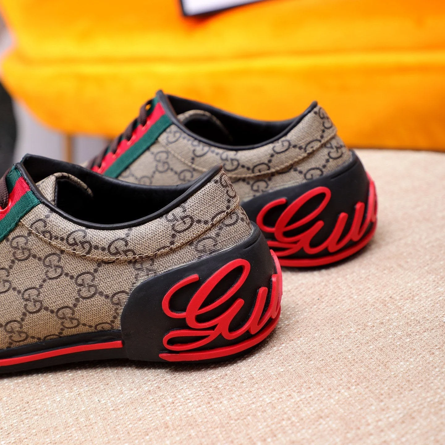 GG classic printed low-top rubber-soled sports shoes 0725061703