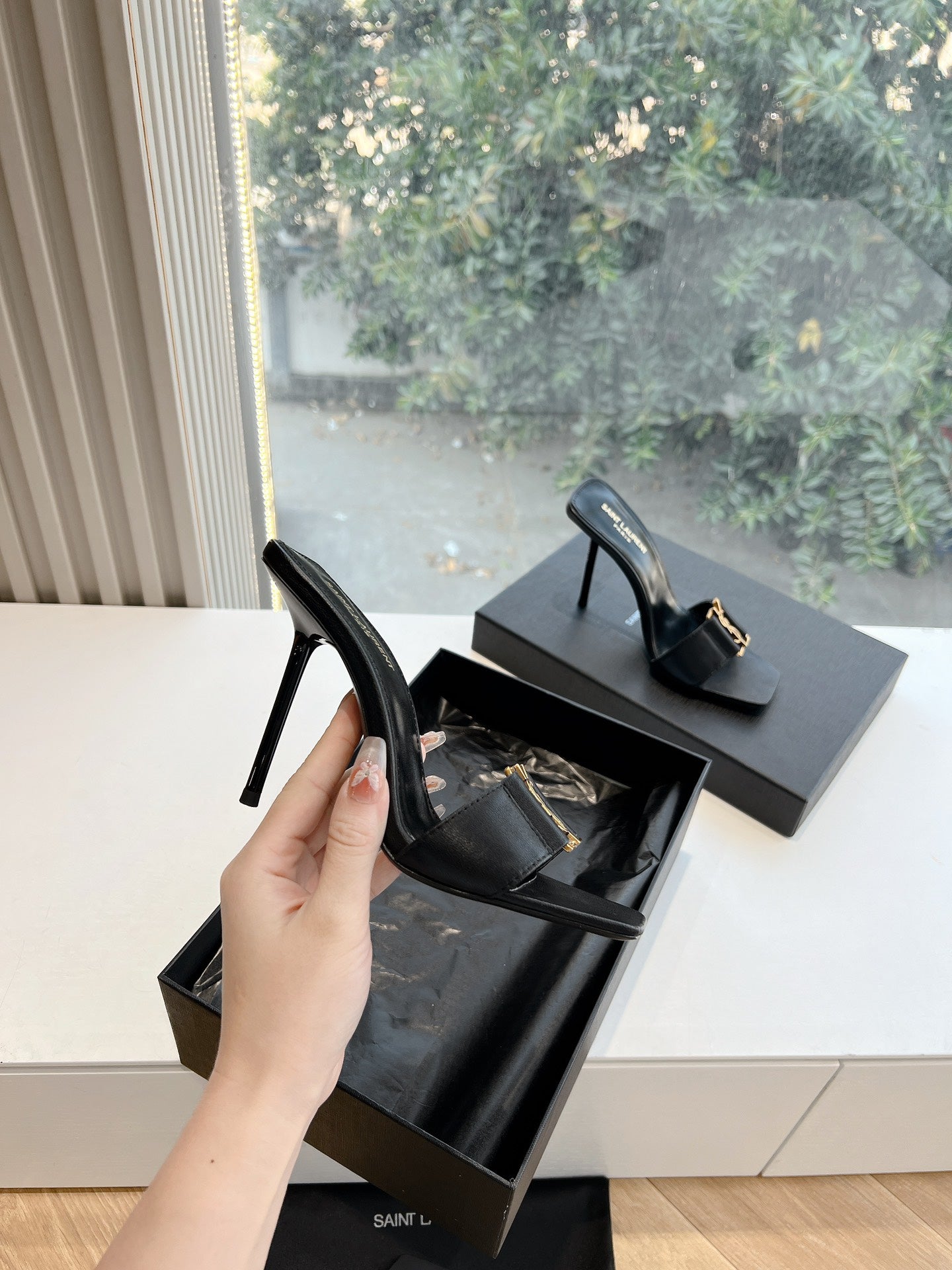 YSL high heel sandals slippers 0725021402