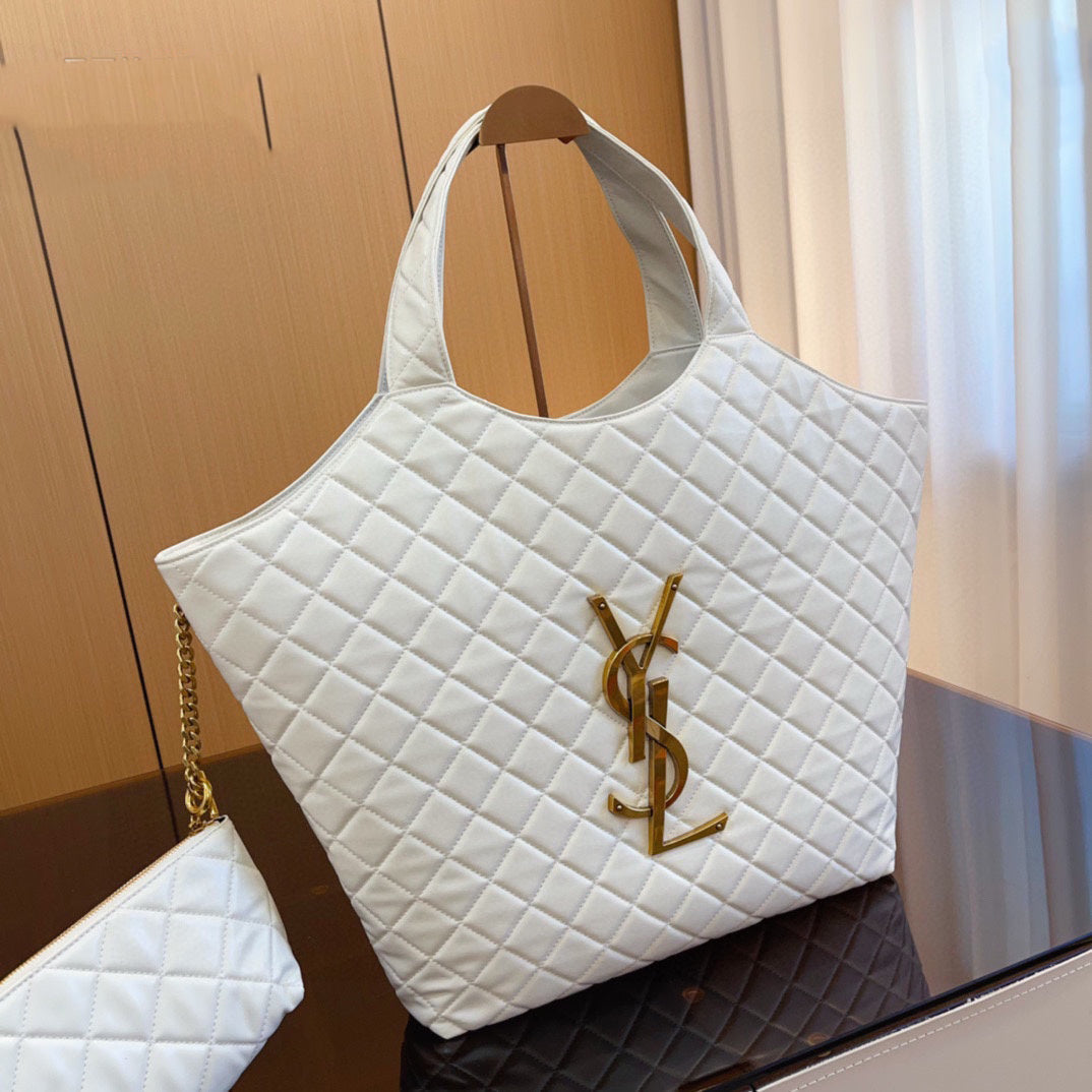 White Icare extra large shopping bag 0724032501