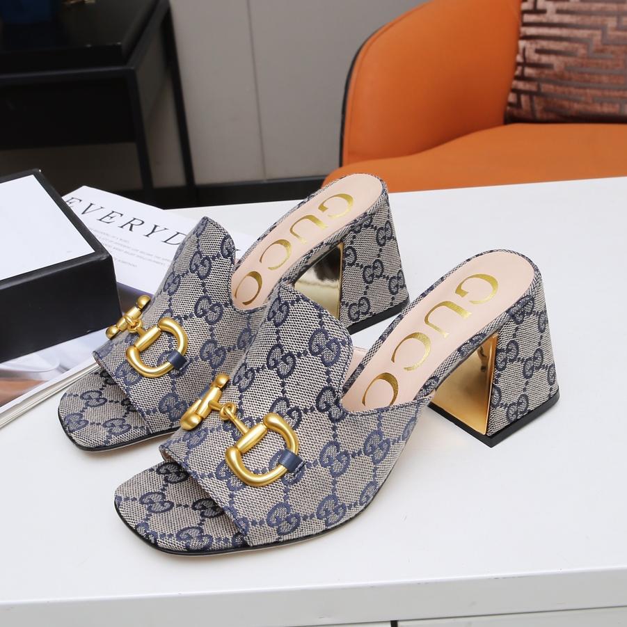 GG Fashion printed thick-soled and chunk-heeled sandals 0725091506