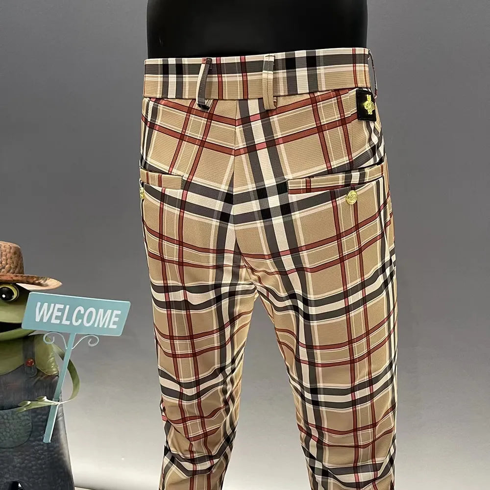 Men's Casual Ice Silk Straight Pants 1025042408