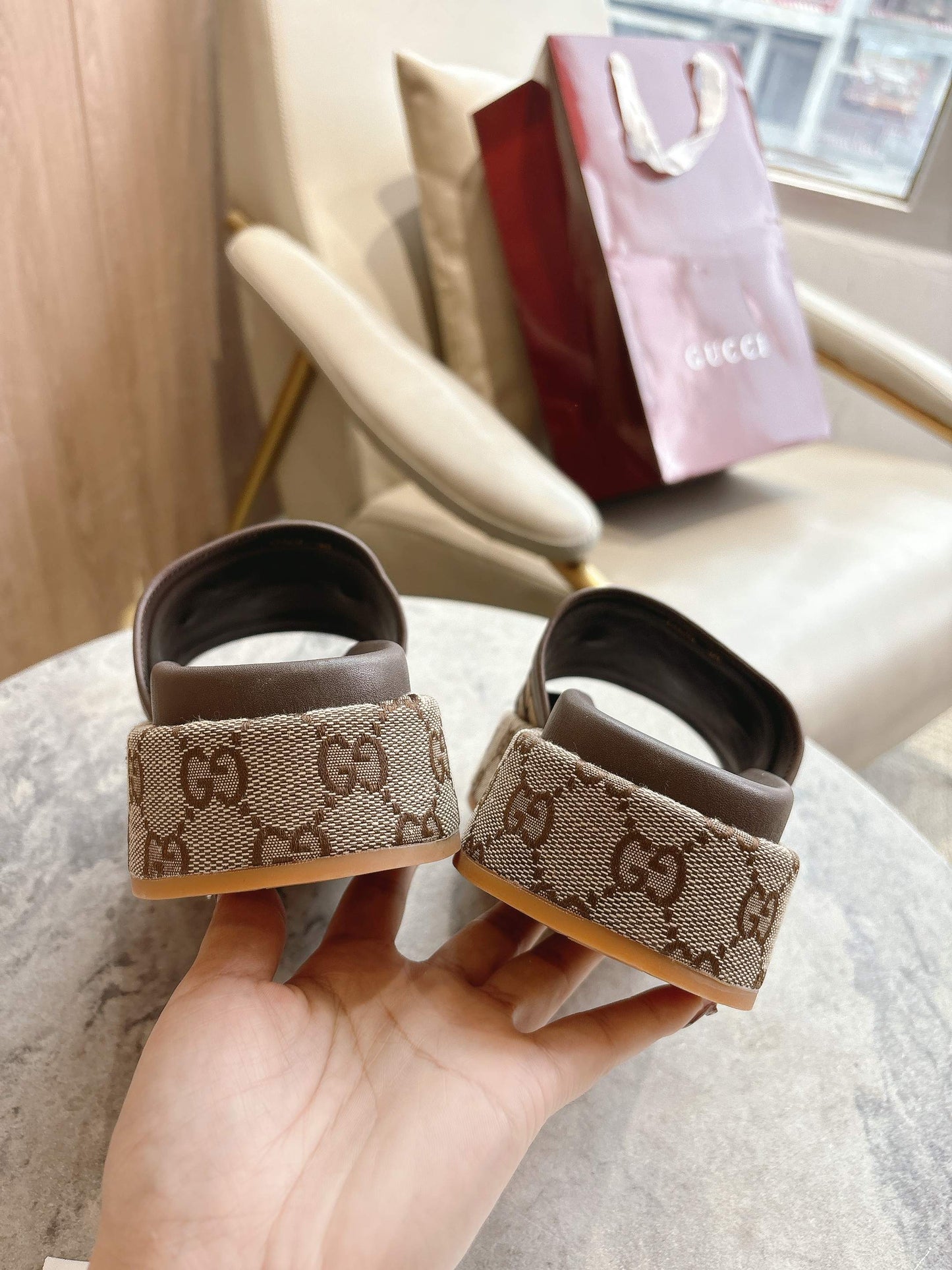 GG saddle buckle thick-soled slippers 0725101409