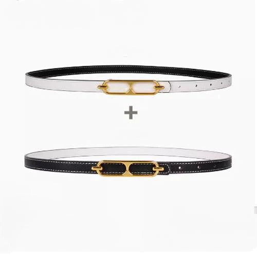 New H Family Leather Fine Belt 1024032019