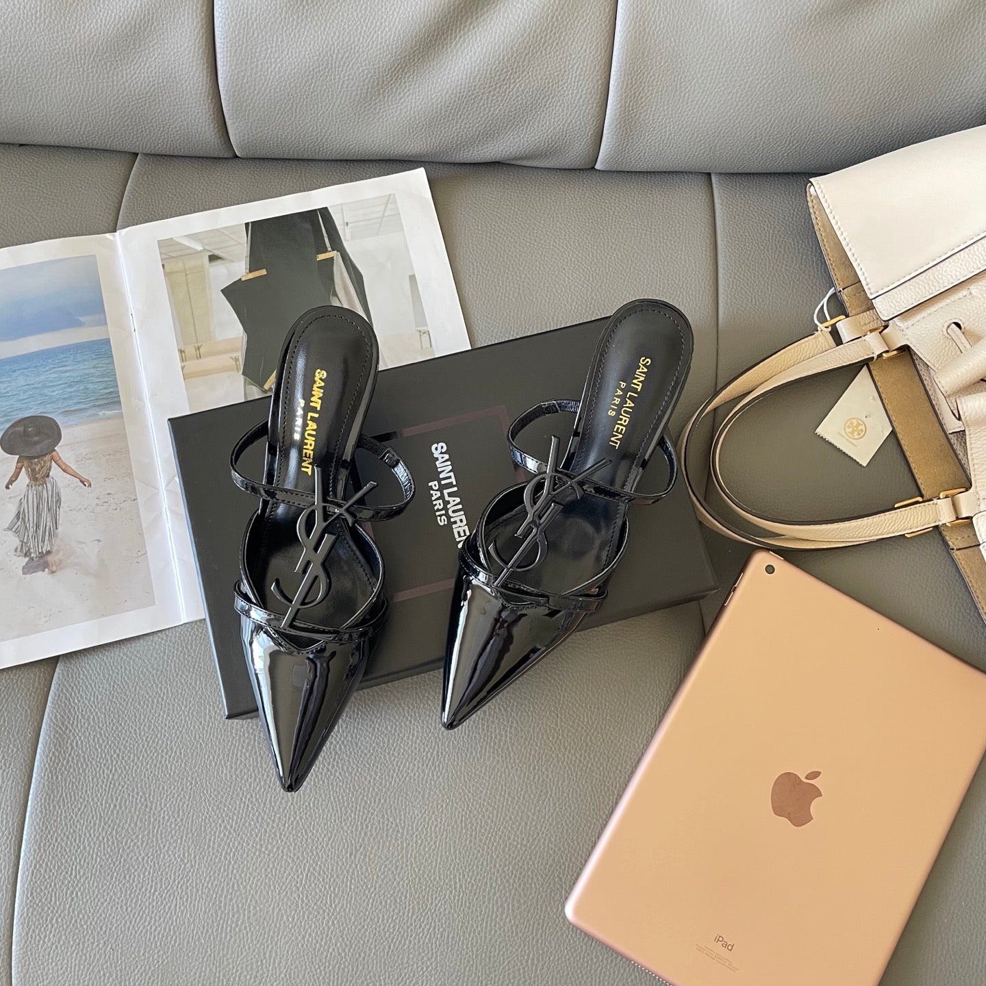 YSL's new fashionable pointed low-heeled sandals 0725061601