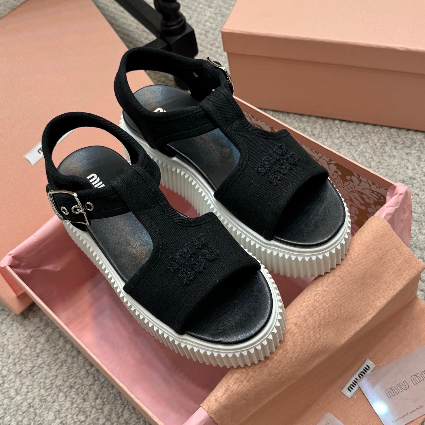 MIU fashion sponge sole sandals 0725061918