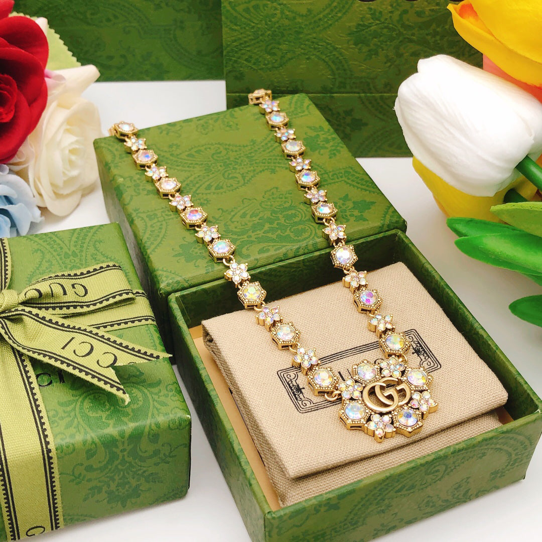 G fashionable stone necklace XC0723103006