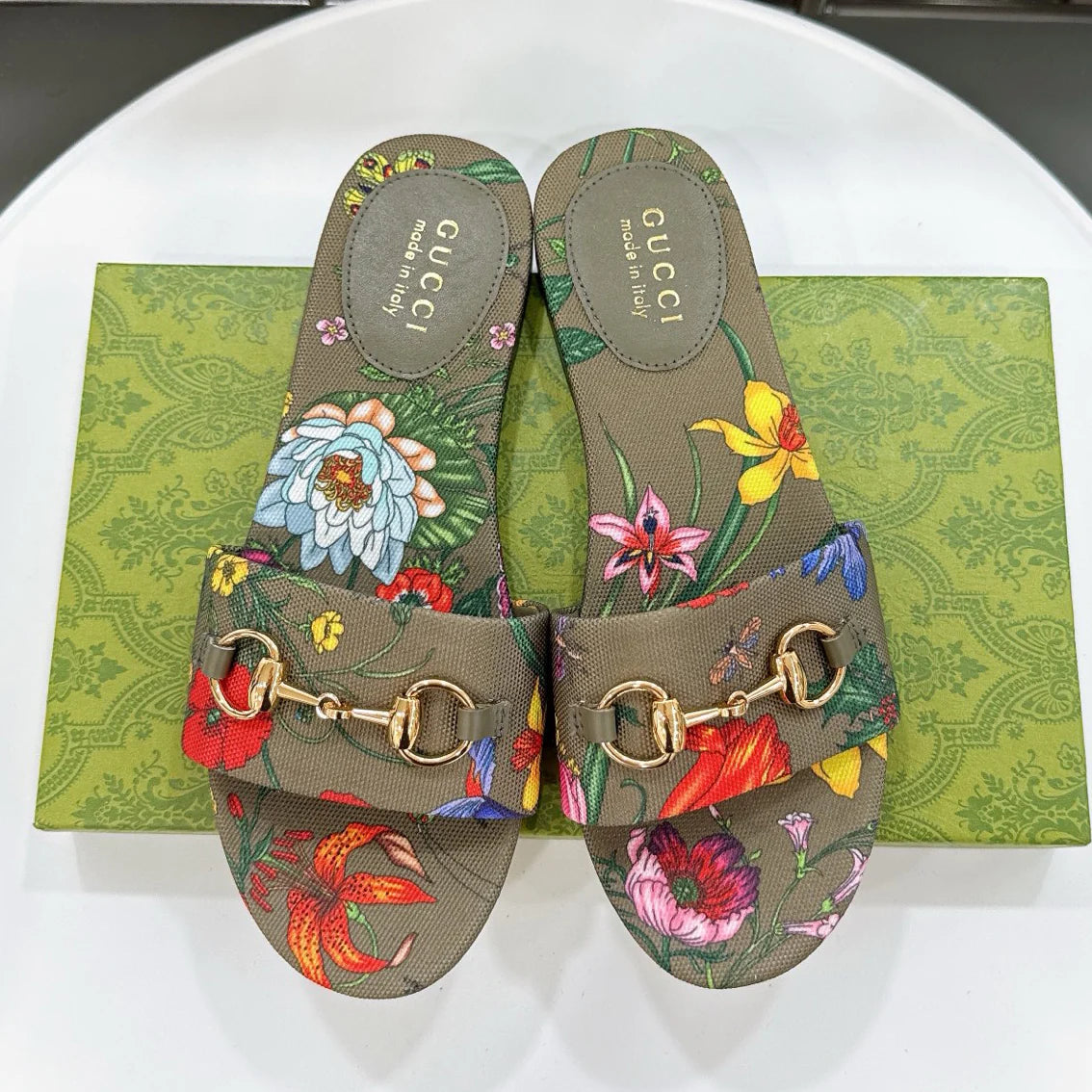 GG New Floral Horsebit Buckle Women's Slippers 1025070413