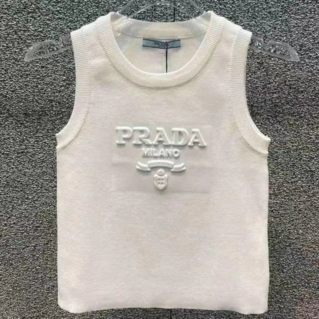 New Letter Knitted Vest Casual Base Shirt Top 1024031202