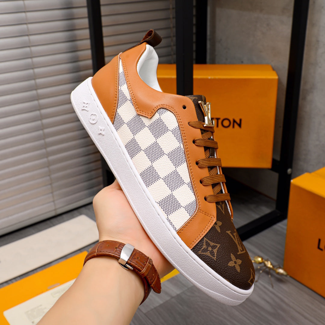 23 new V pattern stitching check sneakers XC07062604