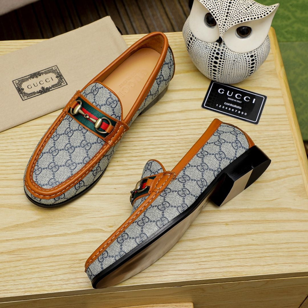 Gentleman Men's Shoes Leather Popular Classic Presbyterian Pattern Loafers 022024071102