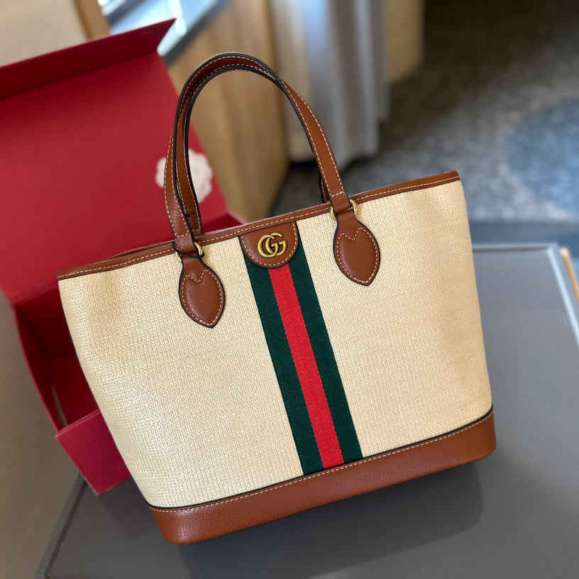 G fashion straw tote bag 0724041131