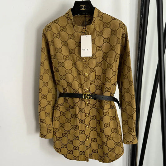 New Vintage GG Stand Collar Long-Sleeve Shirt 1025102101