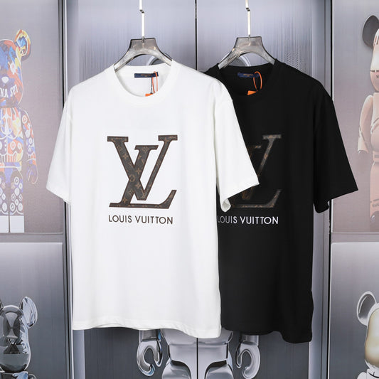 V heavy double yarn 280g printed short sleeves 0724031306