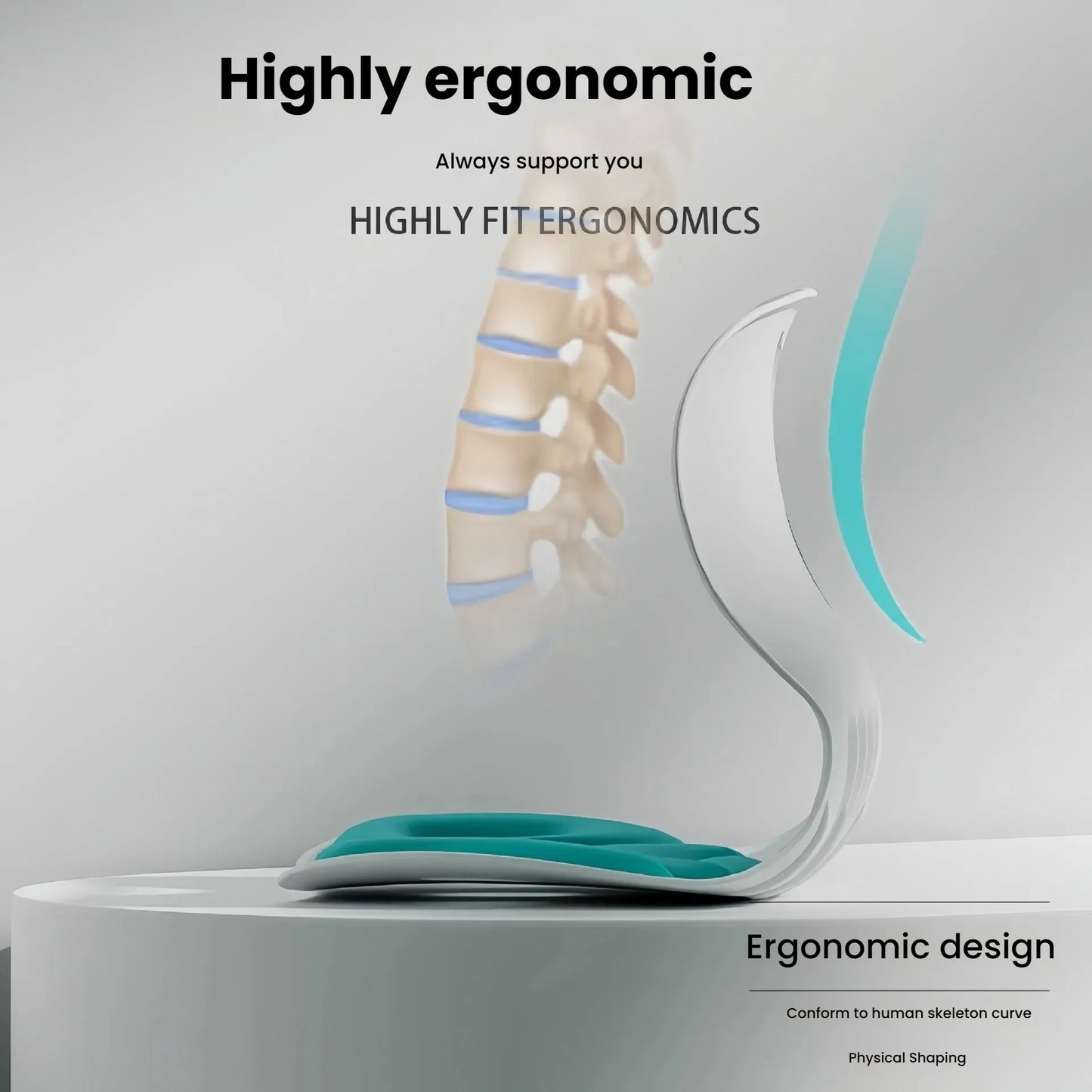 Dropshipping Gift CJH Waist protection Seat Cushion, Ergonomic Sitting Chair, Backrest, Portable Correction Seat for Office Use