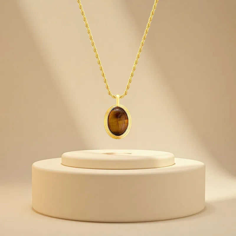Maillard Tiger's Eye pendant necklace 2025081313