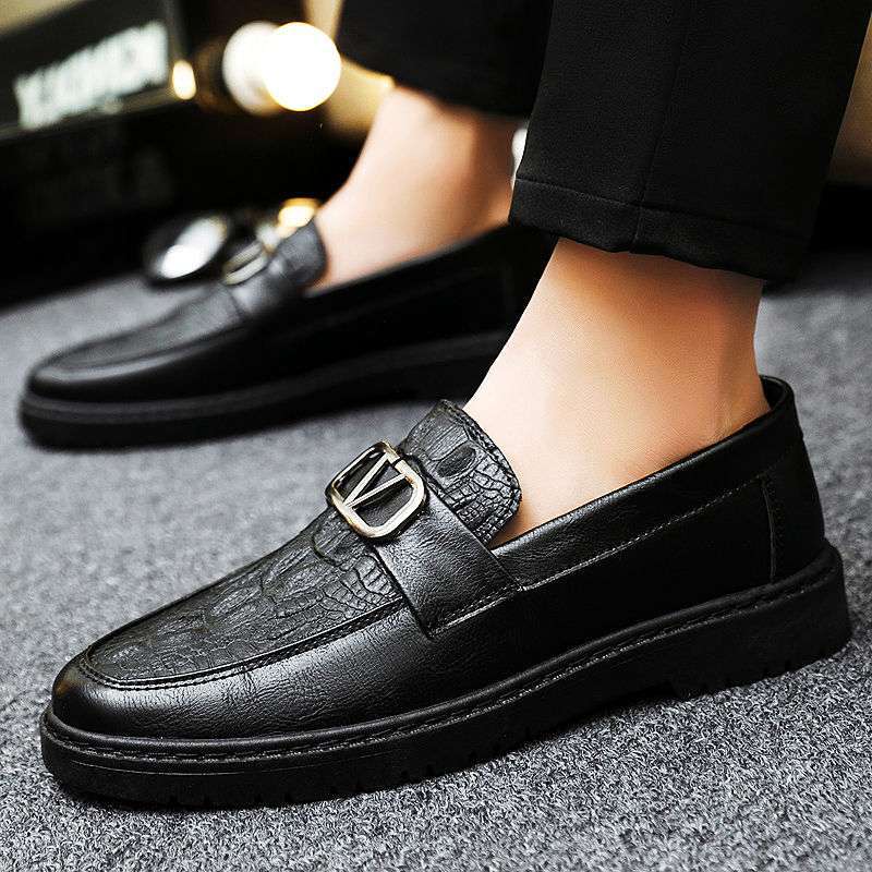Versatile Bean Shoes Men'S 2025 Spring New Korean Style Casual Leather Shoes 1025072901