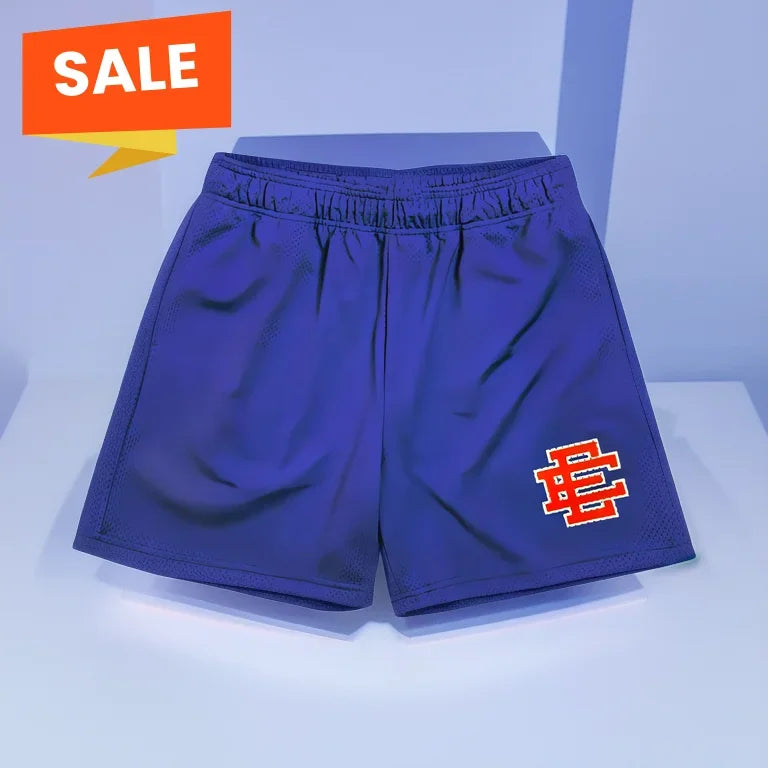 2025 hot selling summer EE beach sports basic mesh classic flower 3D printed fitness shorts