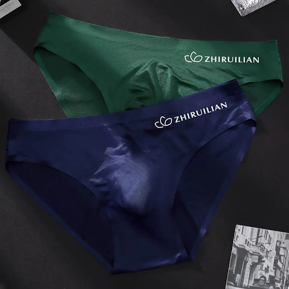 Men's mid waist solid color close fitting breathable underwear