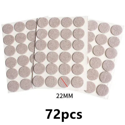 72 piece self-adhesive felt chair leg round bottom anti slip pad set