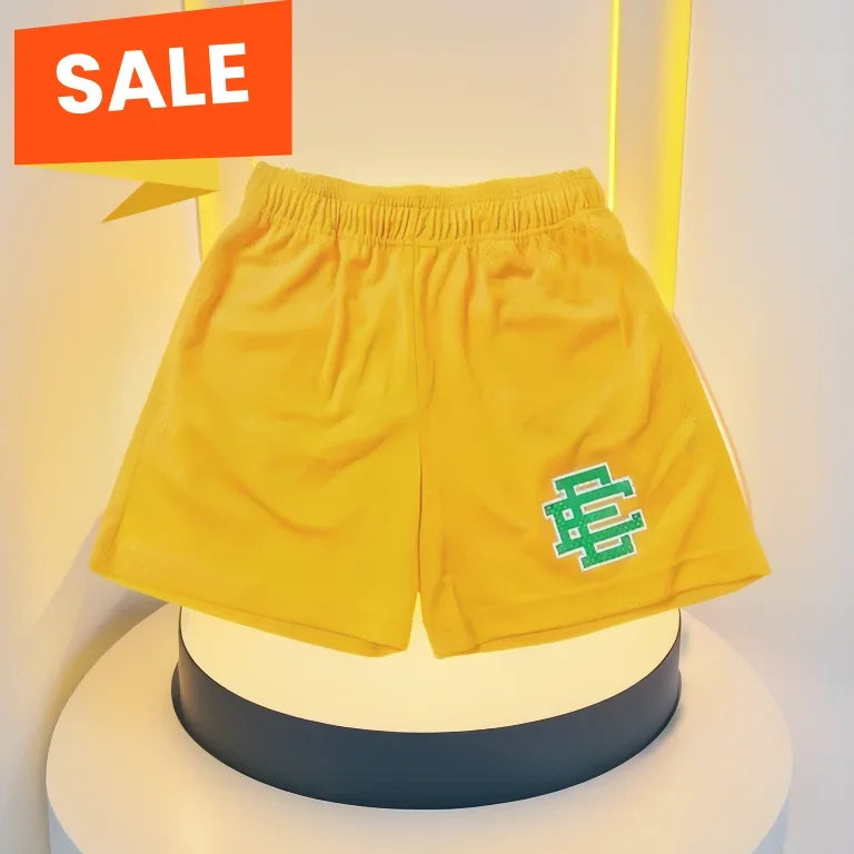 2025 hot selling summer EE beach sports basic mesh classic flower 3D printed fitness shorts