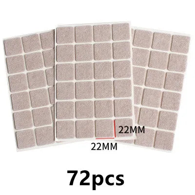 72 piece self-adhesive felt chair leg round bottom anti slip pad set