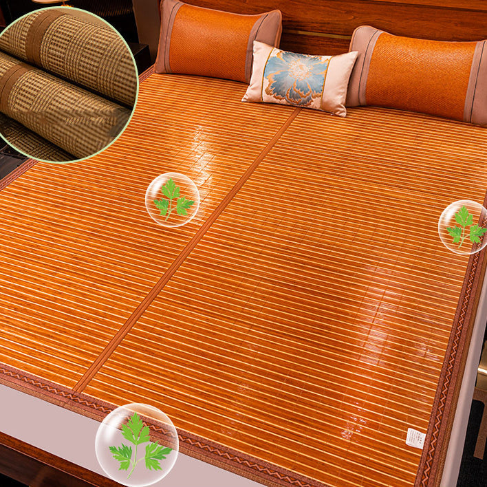 Cooling mat grass mat anji bamboo mat water-worn carbonised mat folding double-sided mat