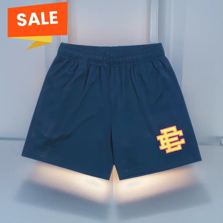 2025 hot selling summer EE beach sports basic mesh classic flower 3D printed fitness shorts